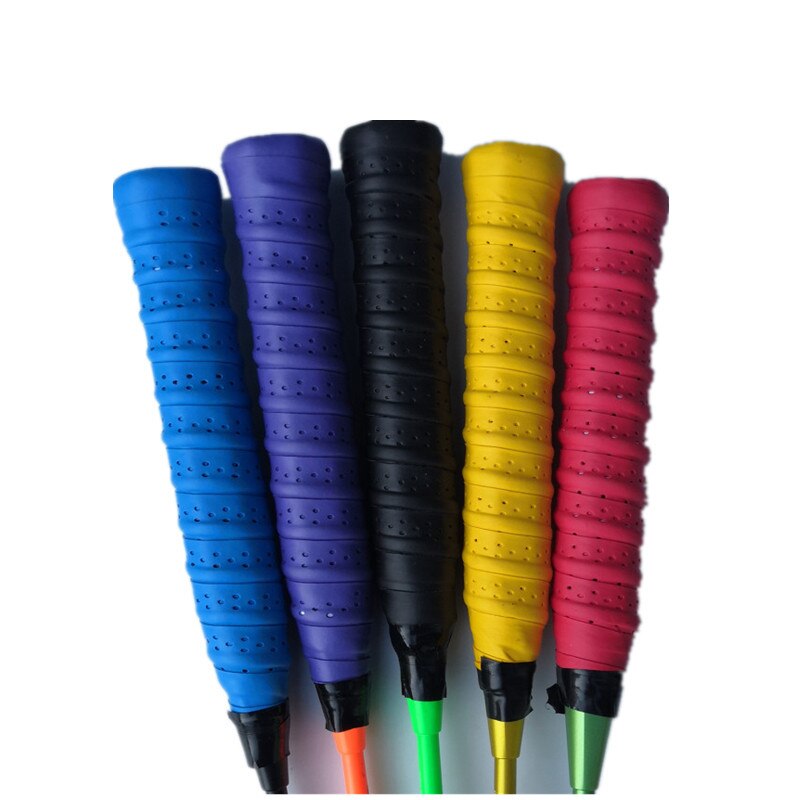 Druck Punkt Stricken Grip Band Badminton Schläger Grip Band Gestanzt Angelrute Anti-slip Entlüftung Loch Griff Wickel Gürtel