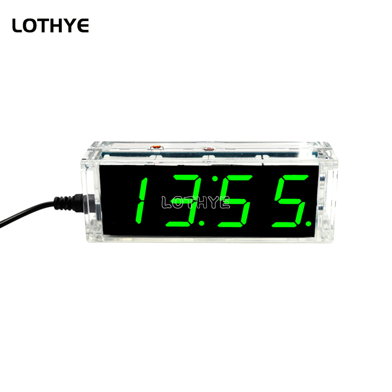 Kit de producción de reloj Digital LED, microcontrolador 51 multifunción, Kit de reloj electrónico DIY, alarma de hora, indicador de temperatura y fecha: Negro