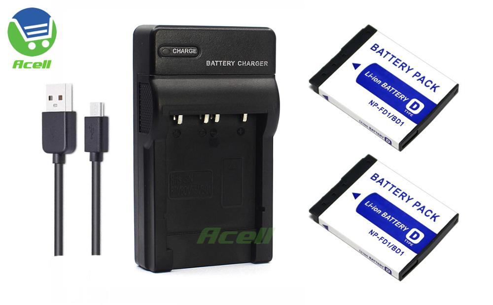 NP-FD1 NP-BD1 Battery for SONY DSC-T900 DSC-T700 DSC-T500 DSC-T200 DSC-T90 DSC-T77 DSC-T75 DSC-T70 DSC-T2 DSC-G3 DSC-TX1 Camera: 2Battery 1Charger