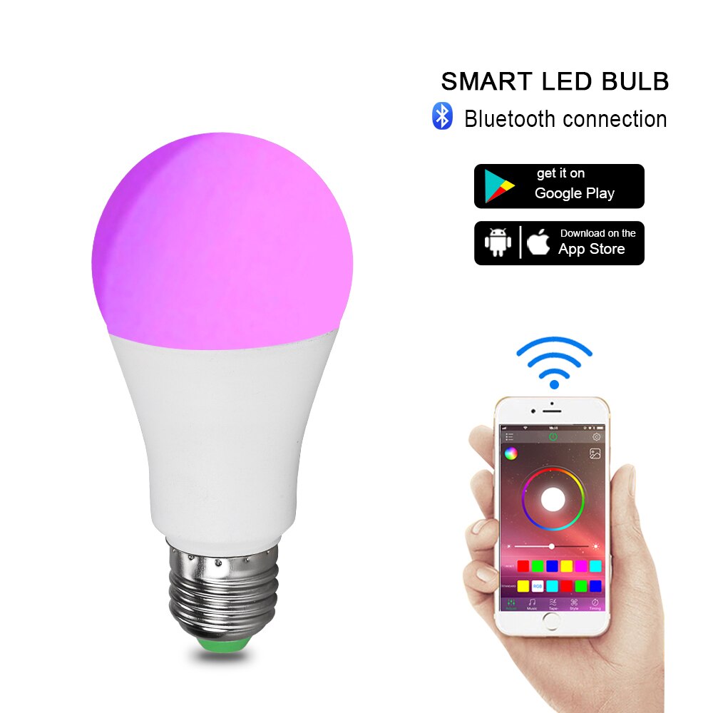 15W Rgb Bluetooth Smart Led Lamp E27 B22 Led Lamp Music Voice Control Maïs Lamp Voor Thuis Indoor Badkamer decoratie Verlichting