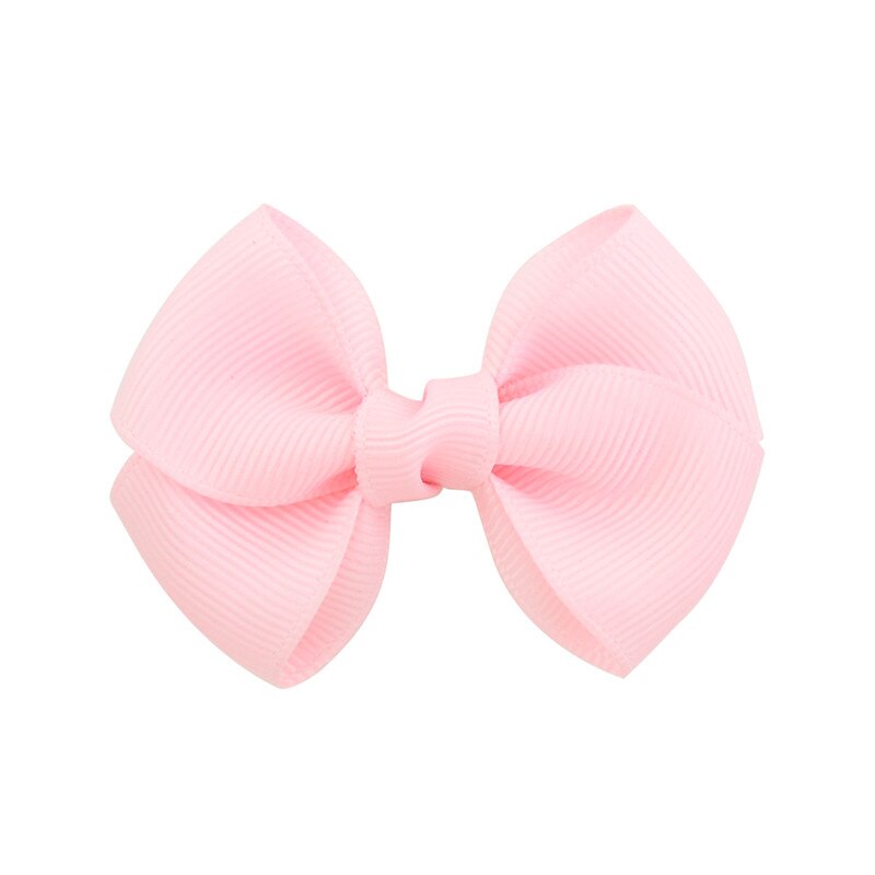 Solide Lint Strik Haarspeld voor Meisjes Kinderen Bowknots Haar Clips Vrouwen Haarspelden Haar Accessoires Baby Haarspelden Decoraties: 11 Pink