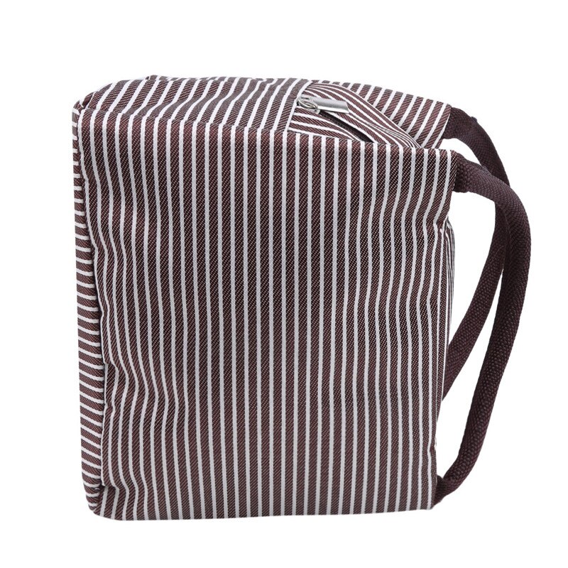 Grote dikke geïsoleerde picknicktassen, lunchtas, geïsoleerde lunchbox, lunchtas, waterdichte canvas tassen: Bruin