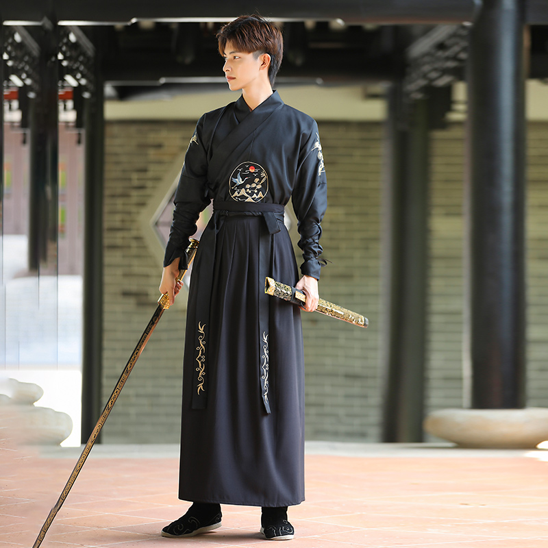 Kimono japonais Vintage samouraï Cosplay, vêtements pour femmes et hommes, broderie de grue Hanfu chinoise Yukata, Cardigan à manches longues rétro