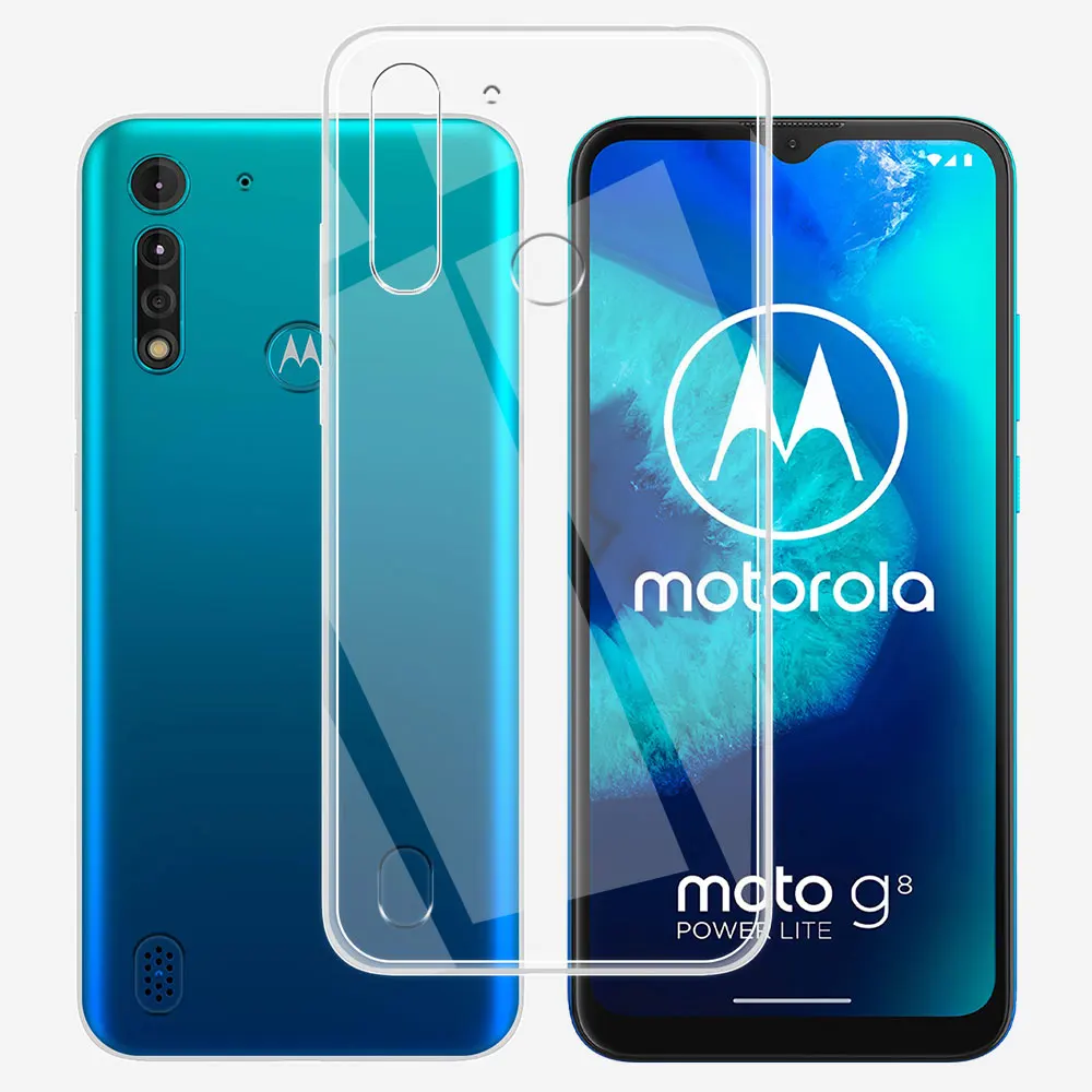 Pour Moto G8 Power Lite étui clair Silicone souple Coque de téléphone pour Moto G8 Plus Moto G8 Play Coque pour MotorolaMoto G8 Fundas