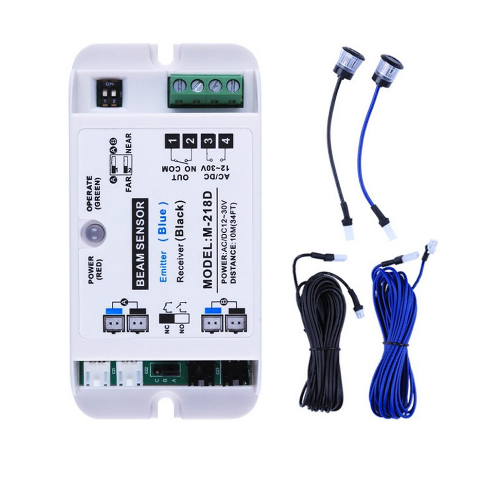 Photoelectric Beam Sensor 10m 90-degree infrared electronic Safety Light automatic door safety beam for Auto Door Control System: Single Beam