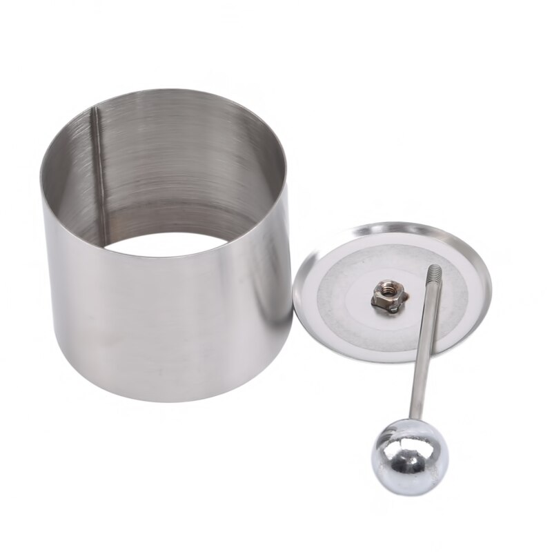 Molde redondo para platos fríos con tablero de empuje, herramientas creativas para platos de Hotel de cocina, plato para ensalada, molde que da forma de arroz frito de acero inoxidable: S 1 lap 1 push