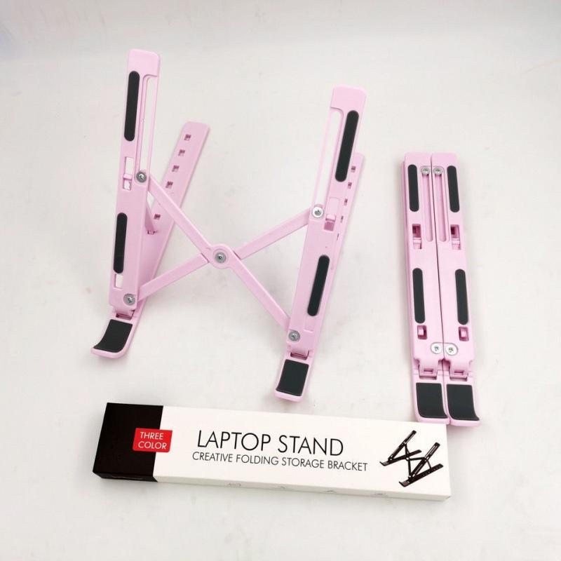 Bærbar laptop-stander, foldbar notebook-støtte, baseholder, justerbar riser, kølebeslag til bærbar computer og tablet-tilbehør: Blå