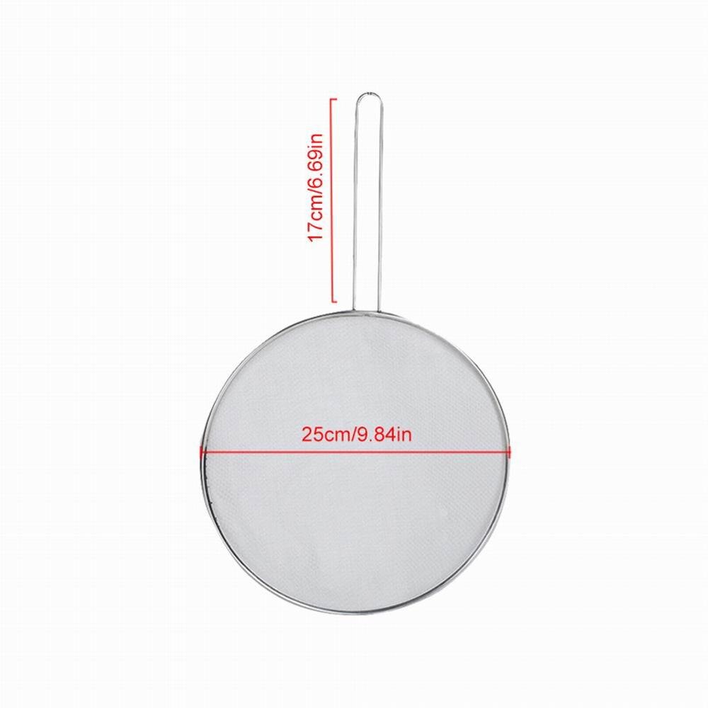 Oil Splatter Screen Stainless Steel Fine Mesh Grease Splatter Guard For Frying Pan Tools 25cm/29cm/33cm: 25cm