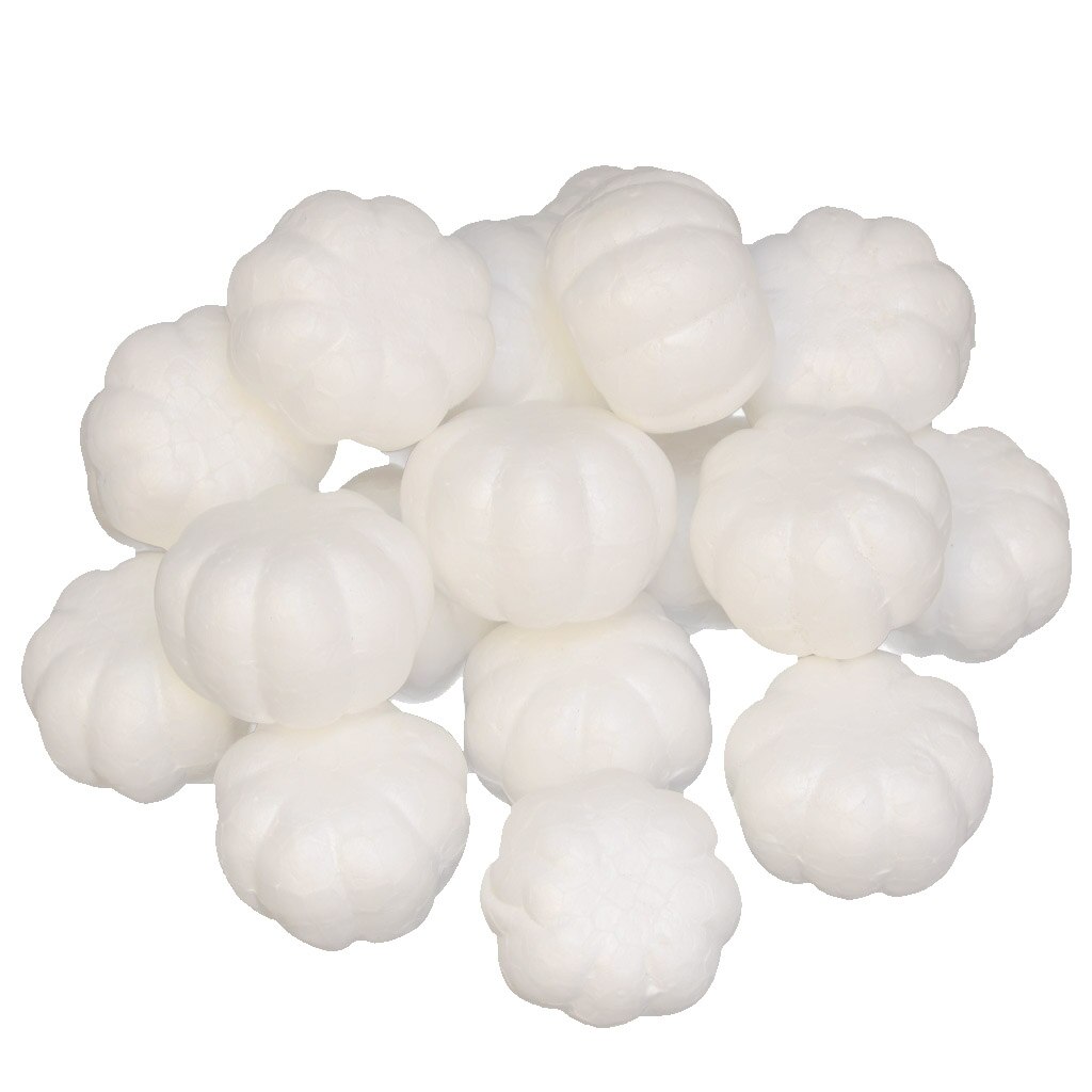 20 Pack Pumpkin Shape Polystyrene Styrofoam Foam DIY Halloween Crafts Supply
