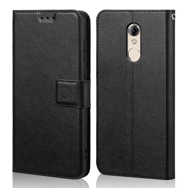 Luxury Flip Case for Lenovo K6 Note K53A48 Cover Original Book Leather Phone Coque Wallet Capa Stand With Strap Card: MW-Black
