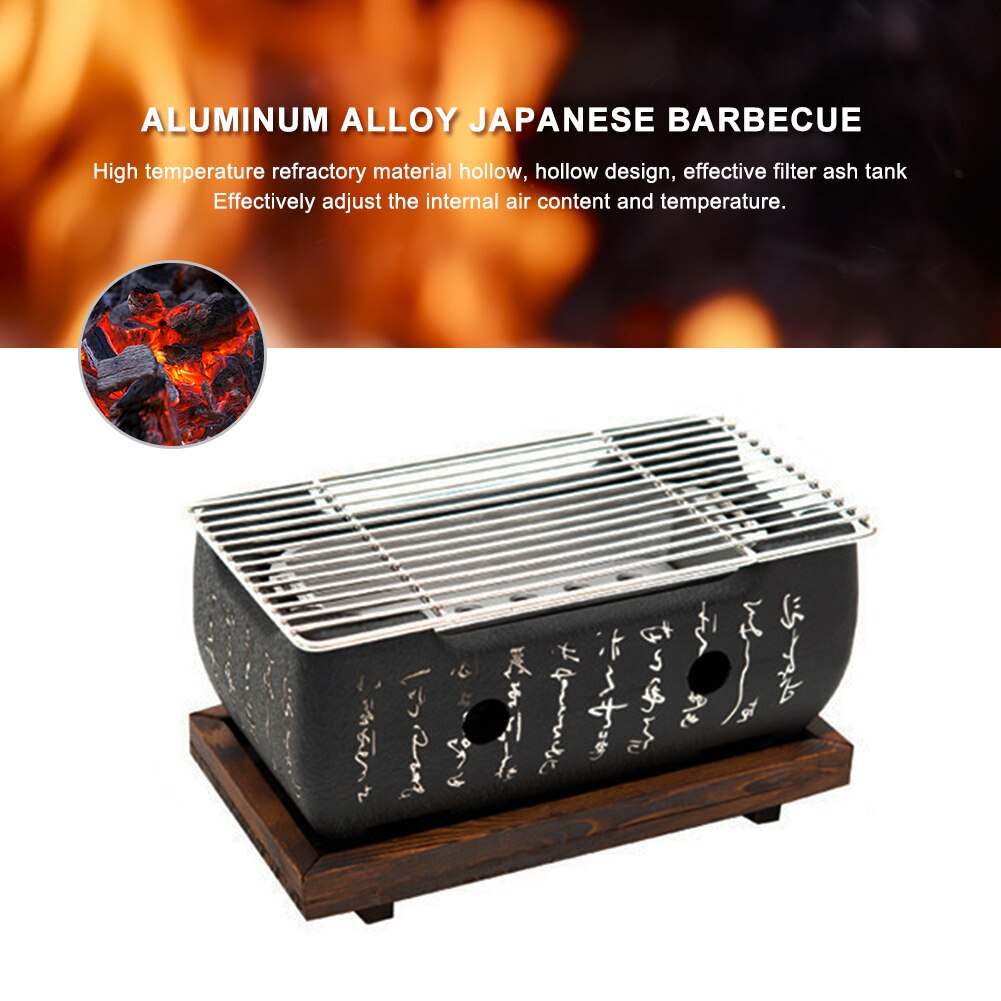 Portable Barbecue Stove Aluminum Camping Picnic Household BBQ Grill Oven