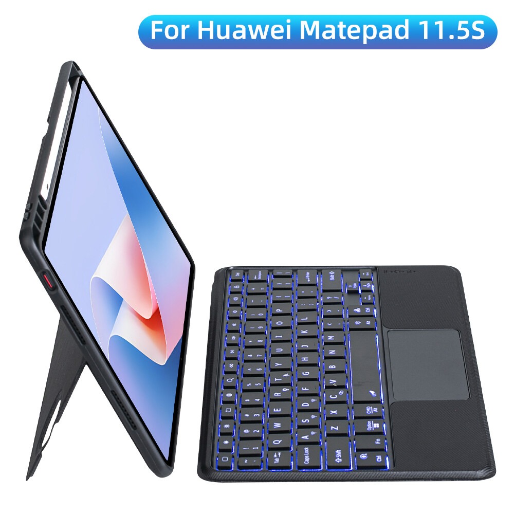 Magic Keyboard Case voor HUAWEI Matepad SE 11 inch HUAWEI MatePad 11.5 S 2025 Afneembare Backlight Toetsenbord Cover: GRIJS