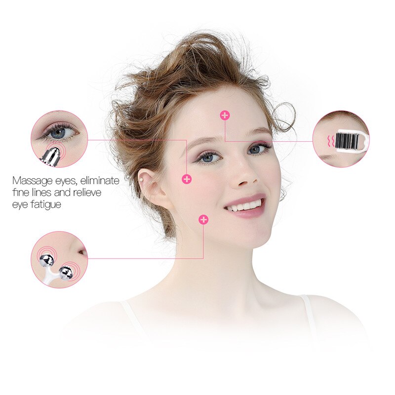 3 in 1 Tragbare Elektrische Auge Massagegerät Haut Erleben Müdigkeit Vibrieren Körper Nacken Gesicht Massage Rolle Gesichts Heben Anti Falten 34
