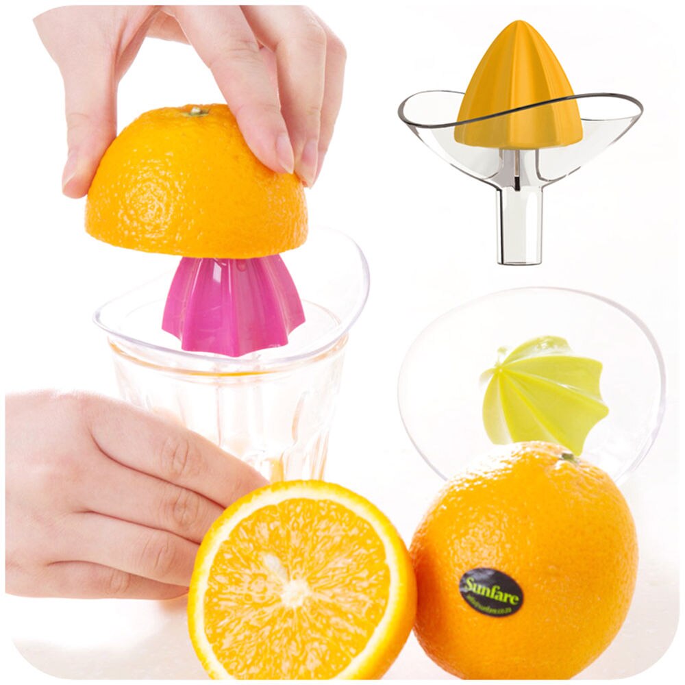 Nuevas herramientas de frutas vegetales de plástico Manual de mano exprimidor de naranja utensilios de cocina Mini exprimidor de limón accesorios de cocina