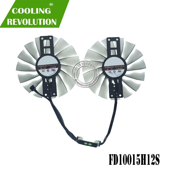 95MM GAA8S2U FD10015H12S Fan GTX1080T GTX1080 GPU Card Cooler For Palit GTX 1080 Ti 1080 GameRock Cards as replacement: 2PCS SET