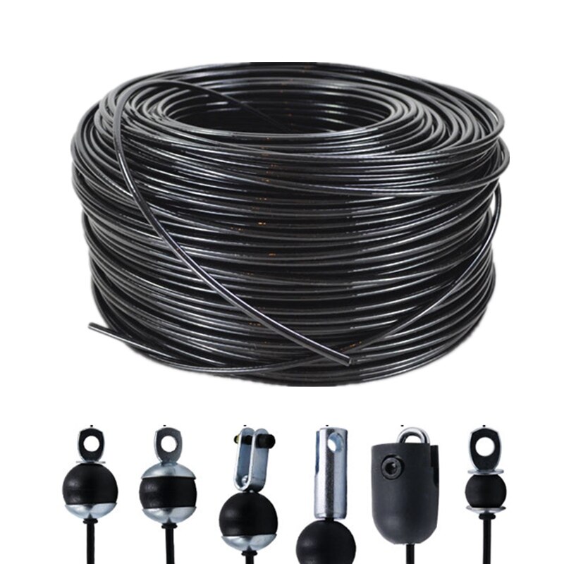 Gym trinse kabel ståltau tykt 5mm/6mm pu skin for erstatning fitness trening tilbehør tilbehør hjemmetreningsutstyr