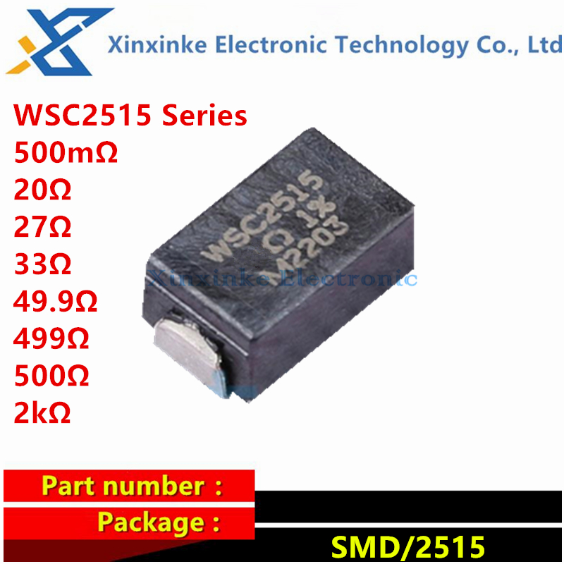 5 Stuks Wsc251549r90fea Wsc2515 49.9Ohm 500 Ohm 1Watt Draadgewonden Weerstanden-Smd 49.9Ω 500mΩ 499Ω 1% 1W 27r 2kΩ 20r 33Ω