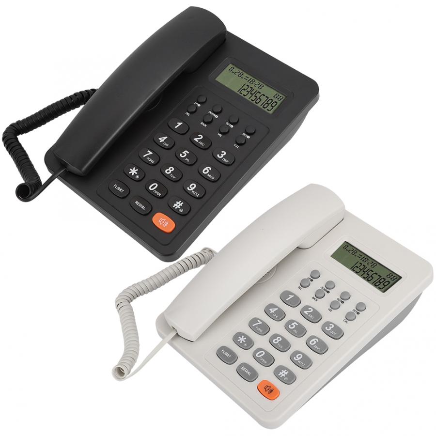 Corded Caller ID Telephone Desktop Wired Landline Telephone with DTMF/FSK Dual System for Home Office Hotel Using