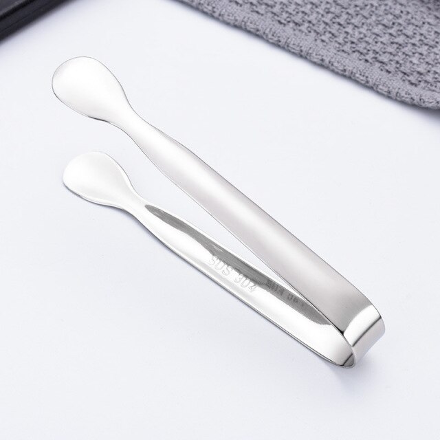 Multicolored Small Tongs Mini Sugar Tongs Mini Serving Tongs Small Kitchen Tongs For Tea Party Coffee Bar Utensilsice Ice Clip: Silver