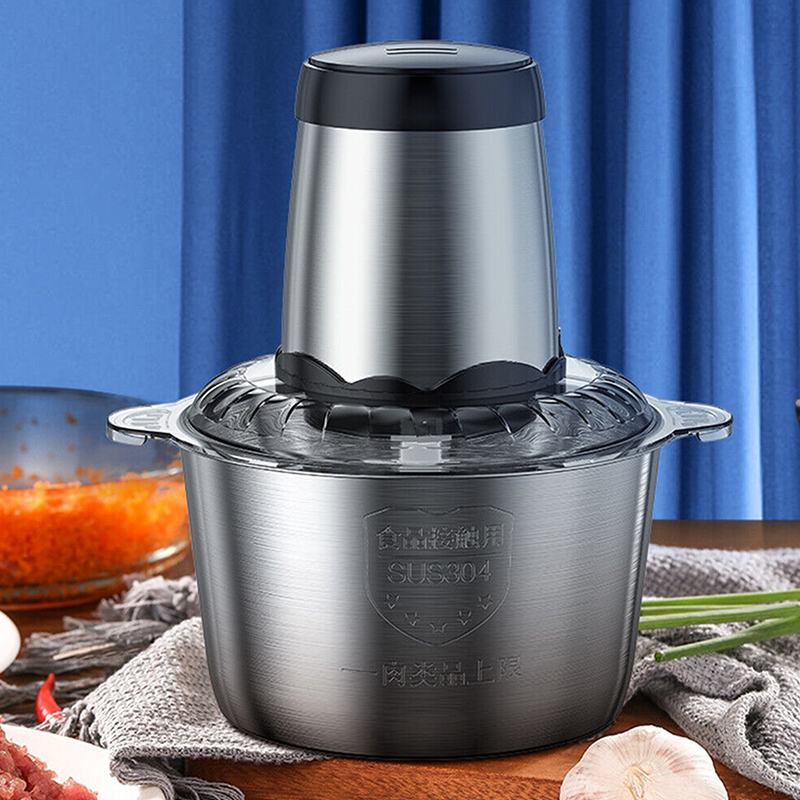 Elektrisk köttkvarn 2l stor hushållskapacitet rostfritt stål 2 växlar 300w högeffekts köksspis mixer