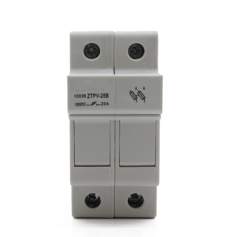 32A DC 1000V 1P 2P 3P 4P Solar Panel Mount Fuse Holder Rail Fuse Photovoltaic Fuse Base Dropout Fuse Component: 2P Holder