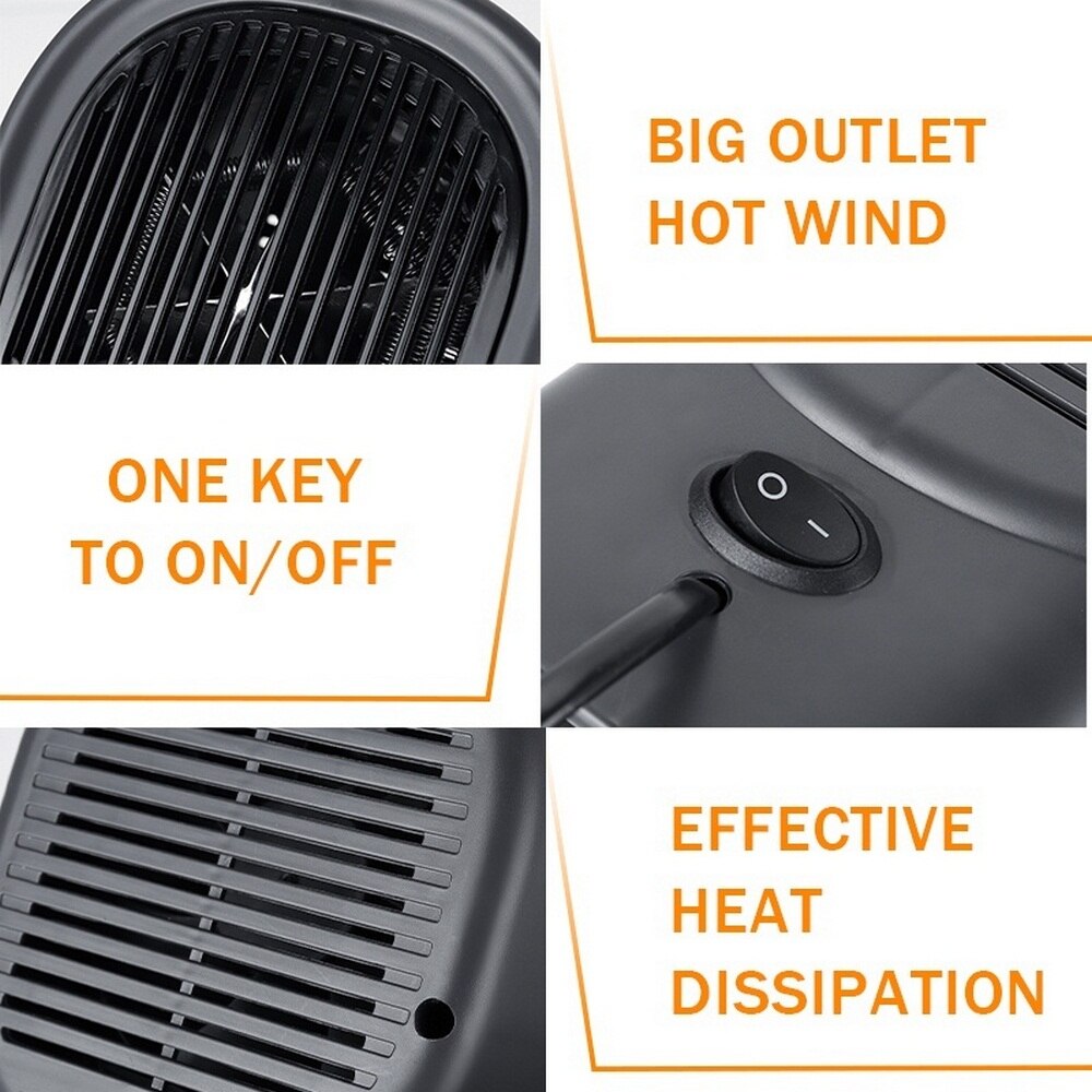 110-220V Mini Electric Air Heater Powerful Warm Blower Fast Heater Fan Stove Radiator Room Warmer for Home Office Warm Heater
