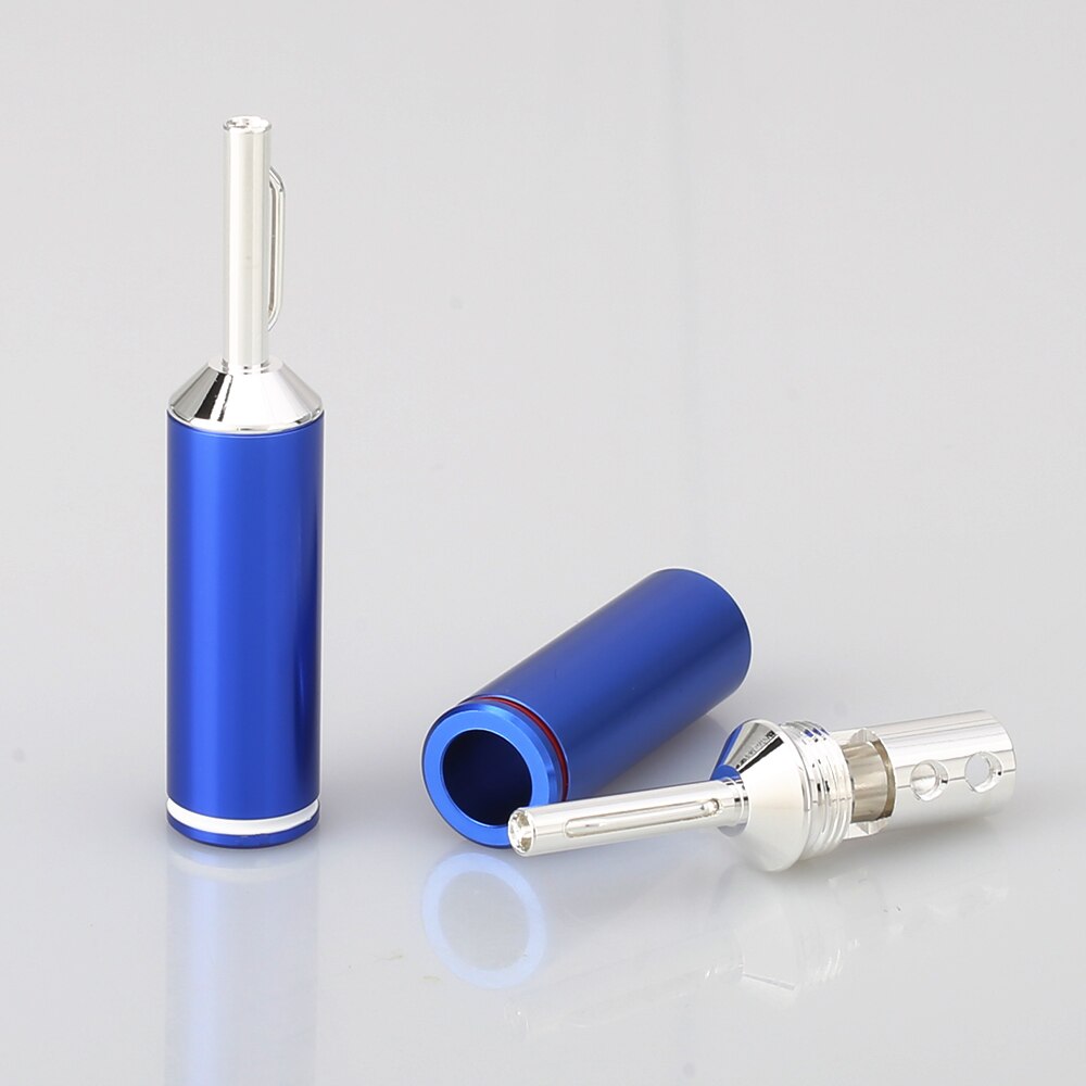 Audiocrast Silber Überzogene Lautsprecher Kabel Banane Stecker HIFI Banane Stecker für Lautsprecher Draht DIY Lautsprecher kabel