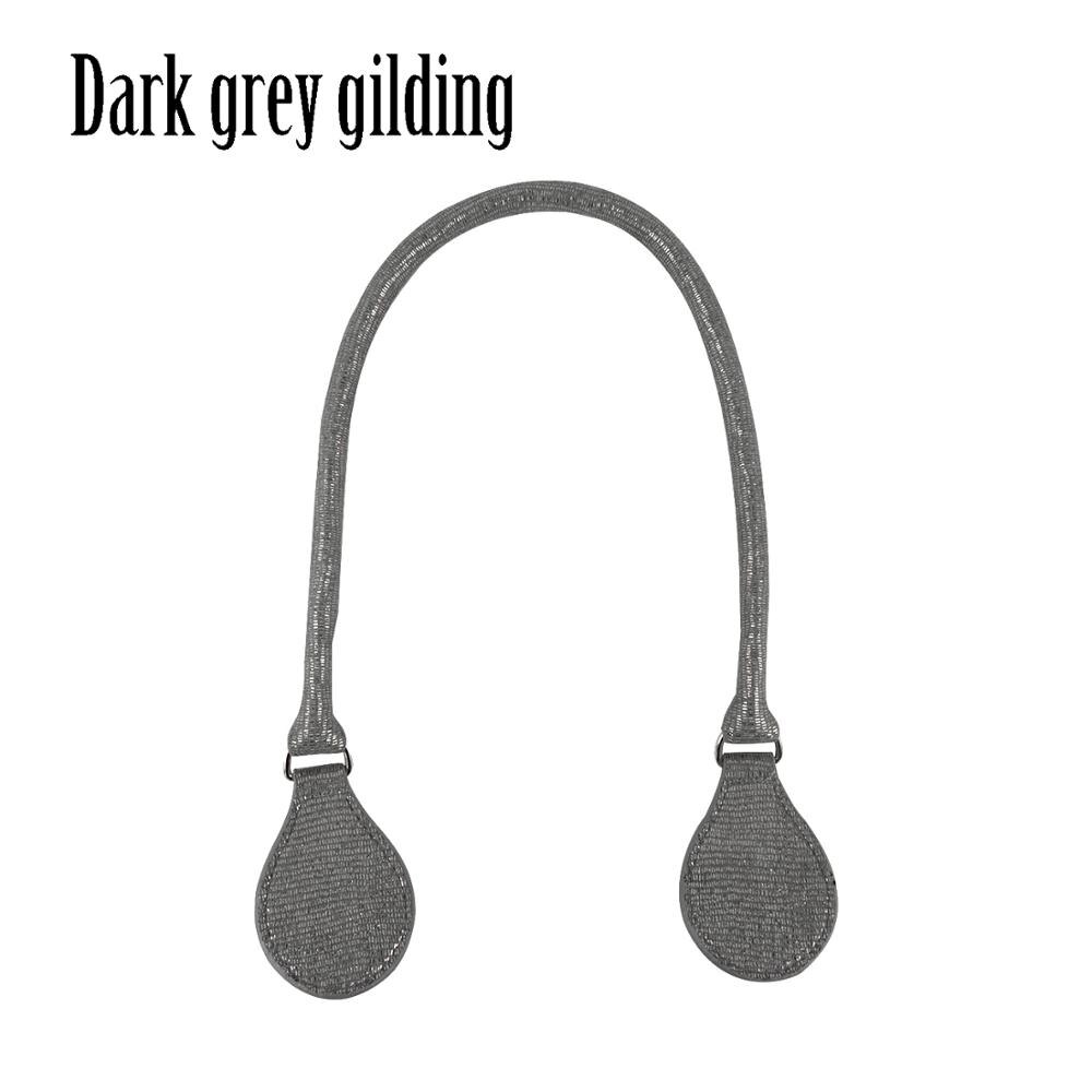 Tanqu Concise Runde Leder 1 Stück Griff mit D Schnalle Tropfen für Klassische Mini Obag Korb Eimer Stadt Chic Frauen handtasche O Tasche: dark grey gilding