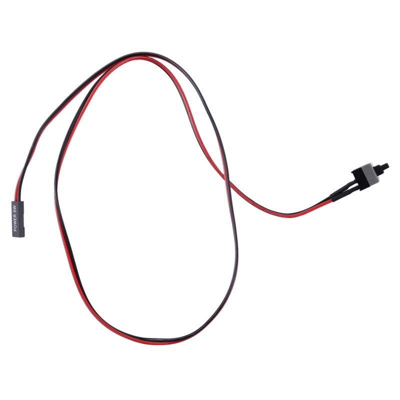 Paquete de 6 cables de alimentación de 2 pines SW PC, botón de encendido/apagado ATx, Cable de interruptor de ordenador de 45cm, oferta