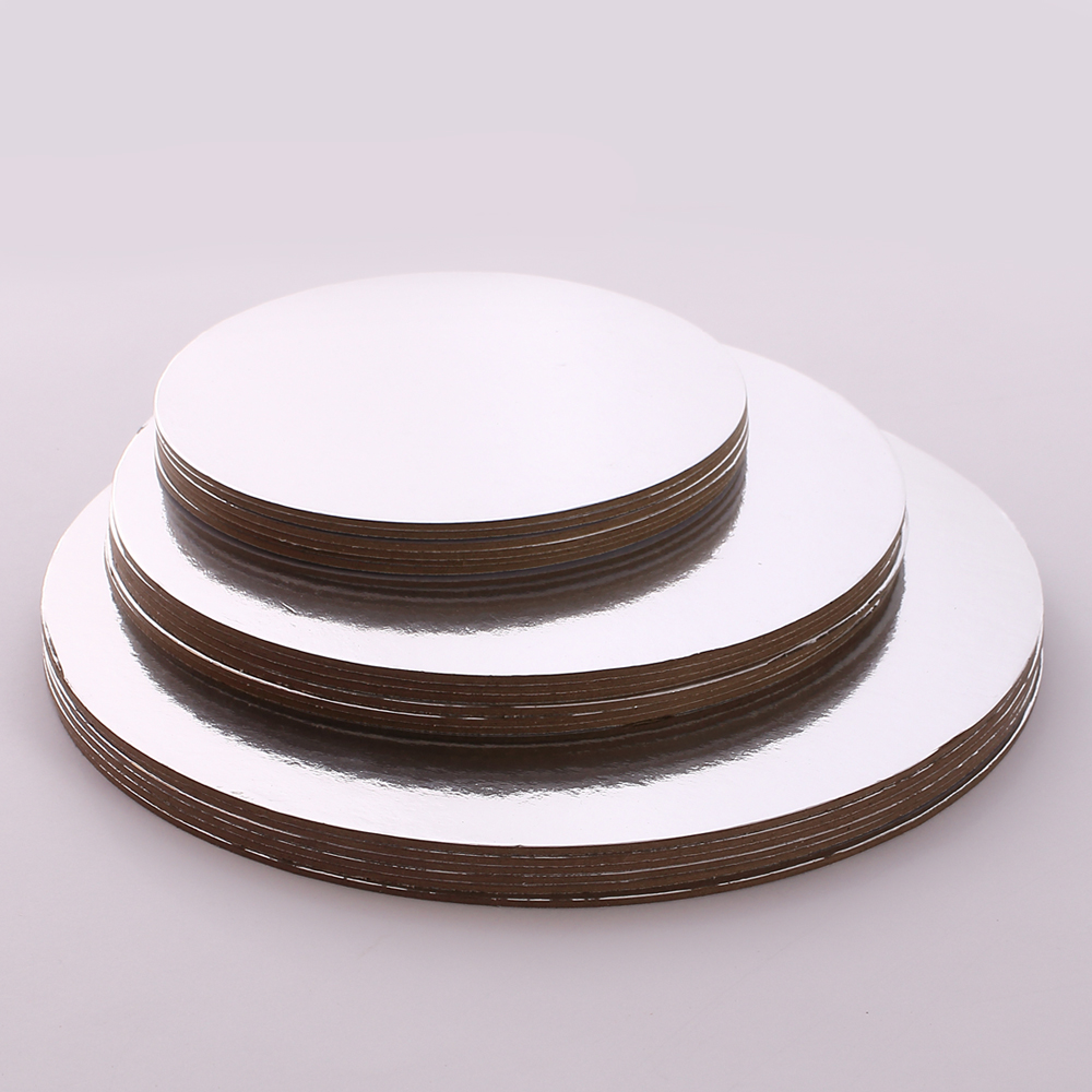 Juego de tableros redondos para pasteles, Base de tablón, bandeja de postre para magdalenas de papel desechable, 6 pulgadas, 8 pulgadas y 10 pulgadas, 1 de cada uno, 18/3 Uds.