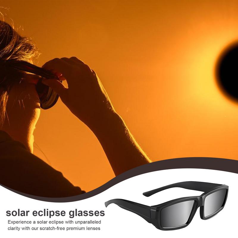 UV Blocking Solar Eclipse Glasses Portable Ultra-light Black Eclipse observation Viewing Glasses for Safe Sun Viewing