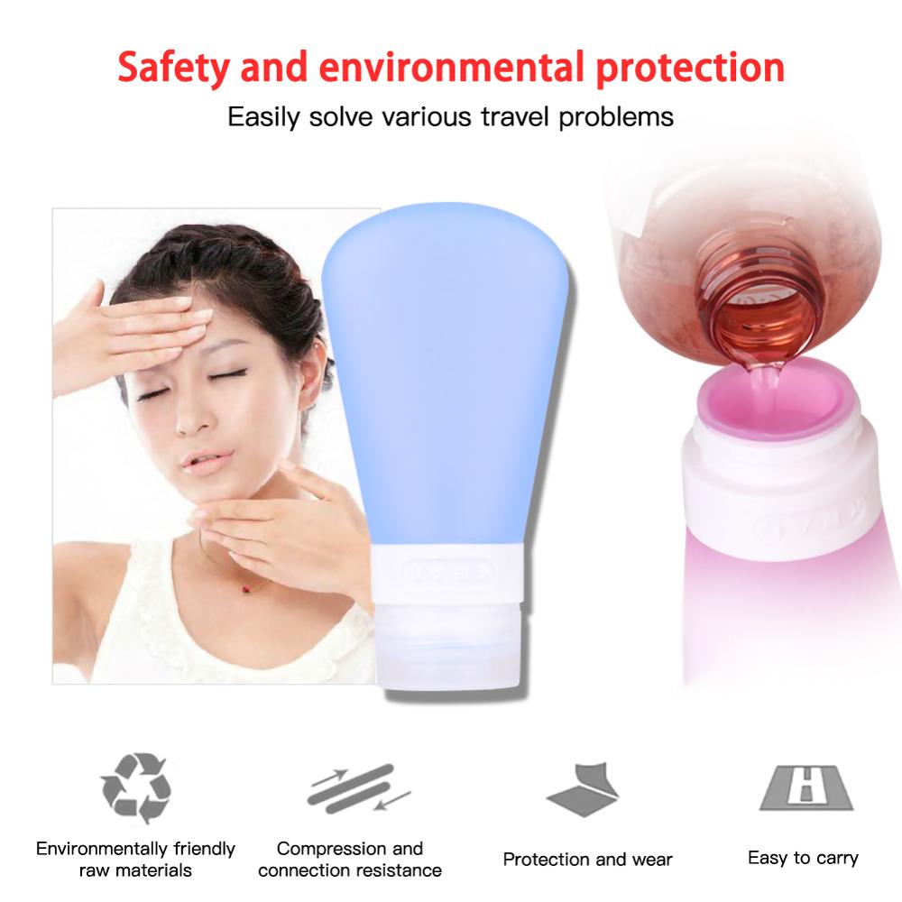 3 pièces/ensemble Silicone sous-bouteille voyage stockage sous-embouteillage Lotion cosmétique sous-emballage petit échantillon bouteille presser bouteille vide