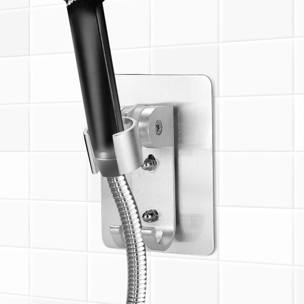 HILIFE Hand Held Bathroom Shower Head Fitting Portable Hook Pedestal Bracket Head Stand Bracket Wall Gel Mounted Shower Holder