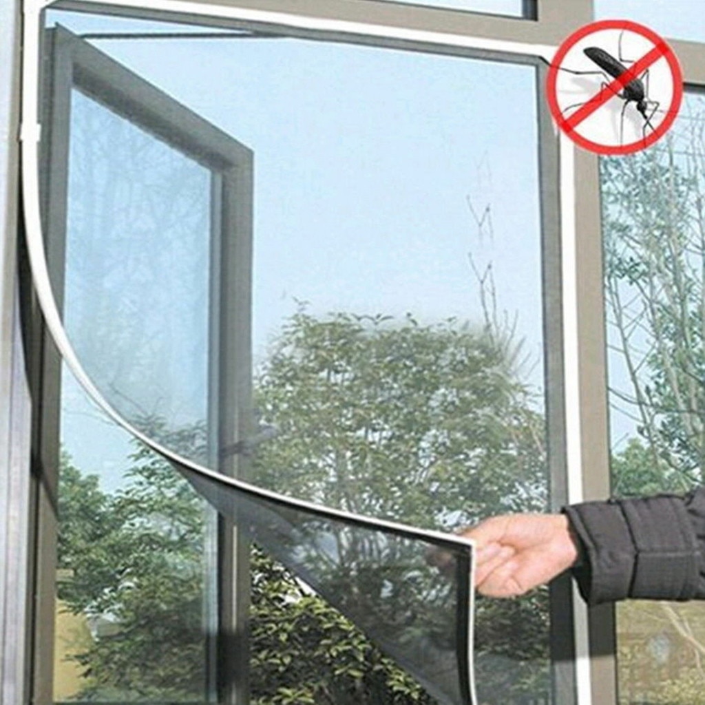 130 Cm X 150 Cm Fly Mosquito Window Net Mesh Screen Room Cortinas Mosquito Gordijn Netto Gordijn Protector Fly Screen inzet Mosquitera: Default Title