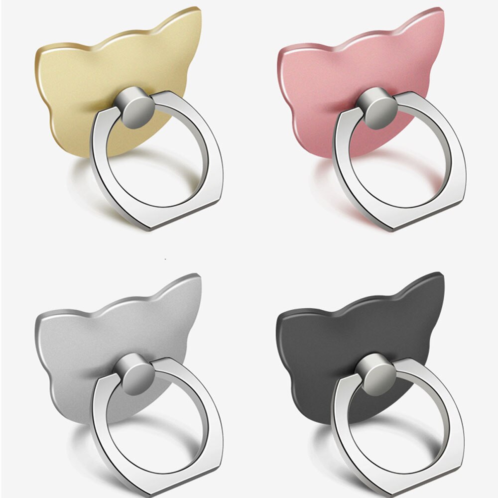 Fingerring mobiltelefon smartphone stander holder til iphone x huawei samsung cell smart rund telefon ring holder bil mount stander
