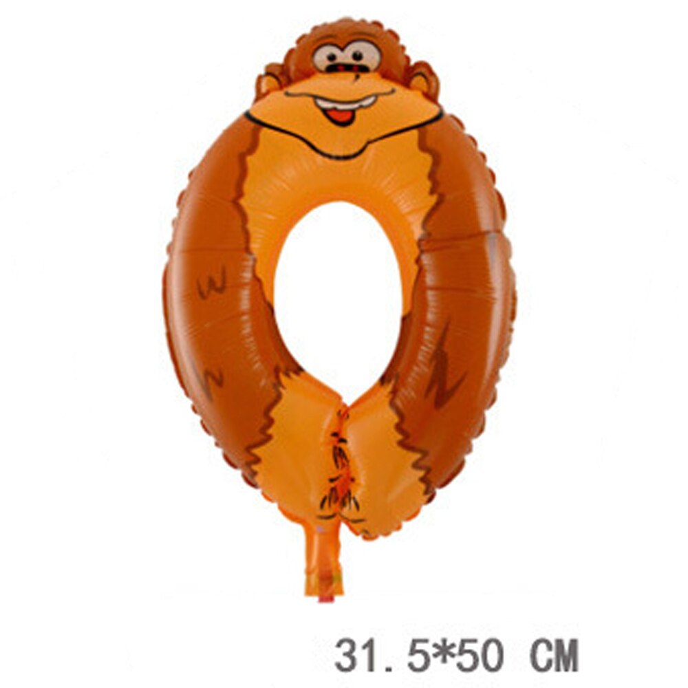 2 Stuks Animal Nummer Folie Opblaasbare Ballon Bruiloft Gelukkige Verjaardag Ballonnen Party Decor Kids Kinderen Speelgoed