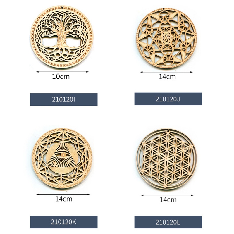 Sacred Geometry Wall Sculpture Tree of Life Symbol Meditation Chakra Wood Board