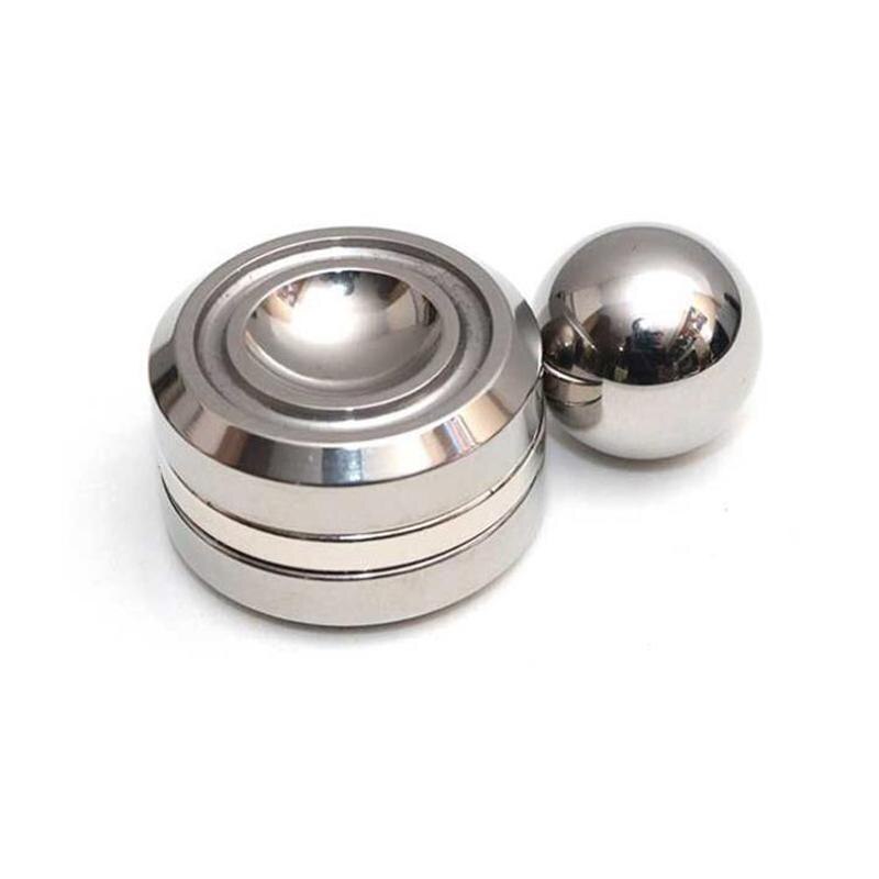 Stress Relief Toys Fidget Spinner Toys Adult Antistress Magnetic Metal Spiner Ball Stress Reliever For: Silver