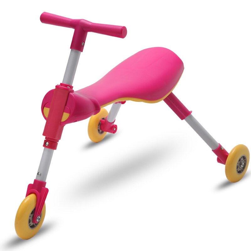 Triciclo para andador para niños de 1-2-3-6 años, scooter plegable Mantis de tamaño de coche, sin pedal, yo-yo: Púrpura