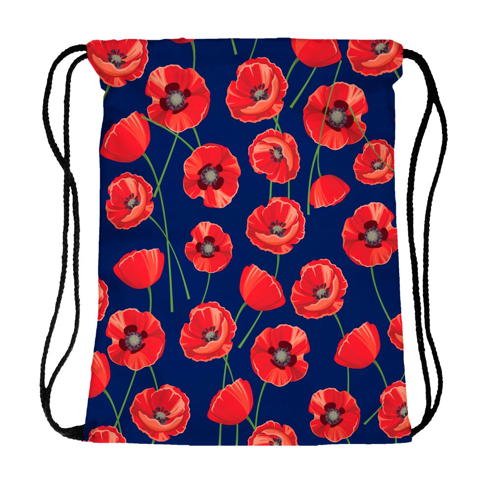 Quem se importa flor drawstring mochila feminina viagem à prova dwaterproof água simples natural 3d impressão para a menina desenhar sacos de corda moda