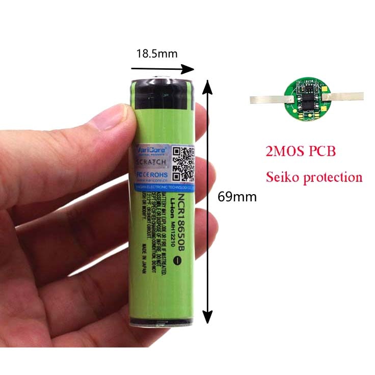 Protected 18650 NCR18650B 3400mah Rechargeable battery 3.7V with PCB For Flashlight batteries