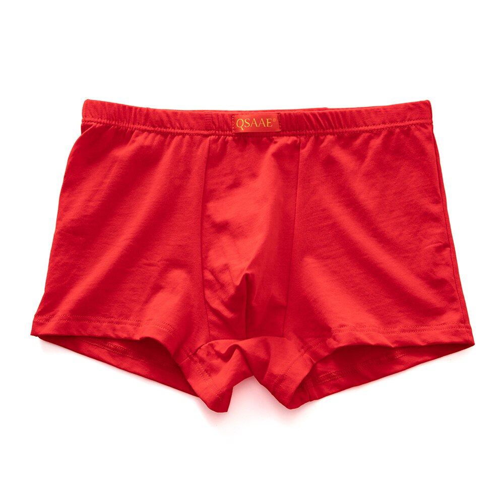 5pcs/lot QSAAE Male red panties cottonre boxers panties comfortable men&#39;s panties underwear brand shorts man boxer QS7503