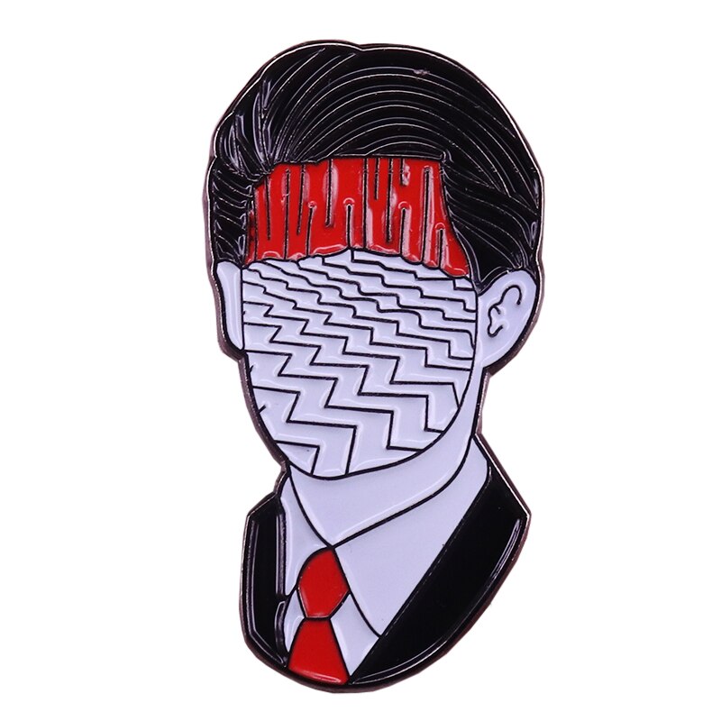 Twin Peaks Tekens Badge Agent Cooper Log Lady David Lynch Pin Diane Fire Lopen Met Me Broche: 01