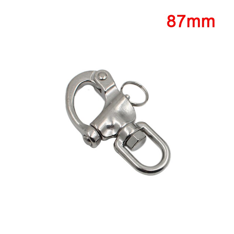 1PC Round Stainless Steel Quick Release Swivel Shackle Marine Boat Anchor Chain: 87mm