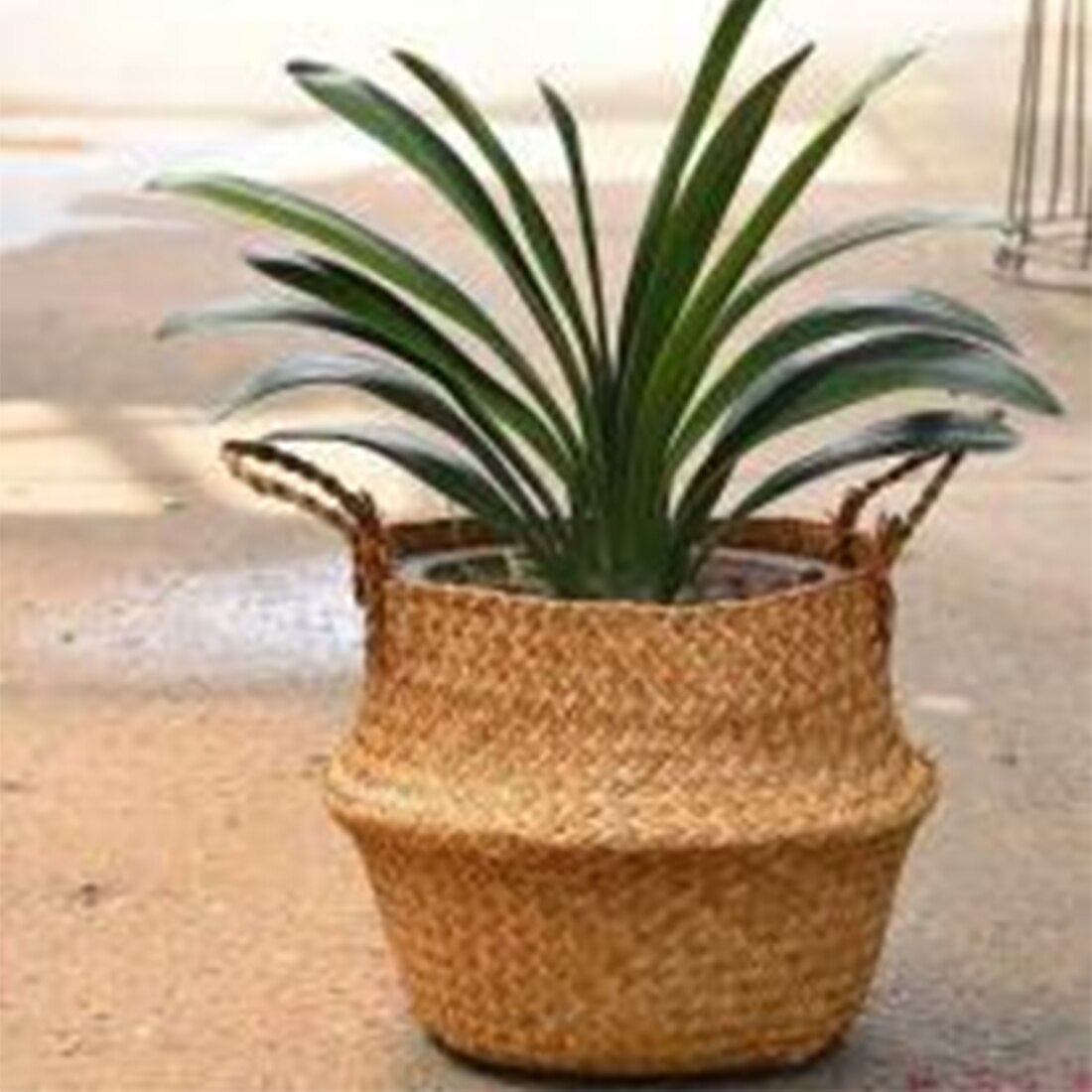 1pc Rattan Folding Basket Seaweed Wicker Baskets Dirty Laundry Storage Basket Home Storage 3 Size Available