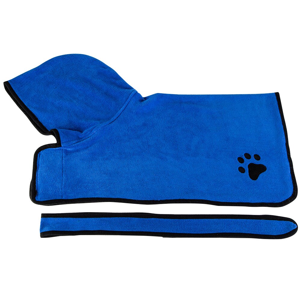 Pet Bathrobe with Hood - 400g Microfiber - Super Absorbent Dog Towel - Small to Large Dogs