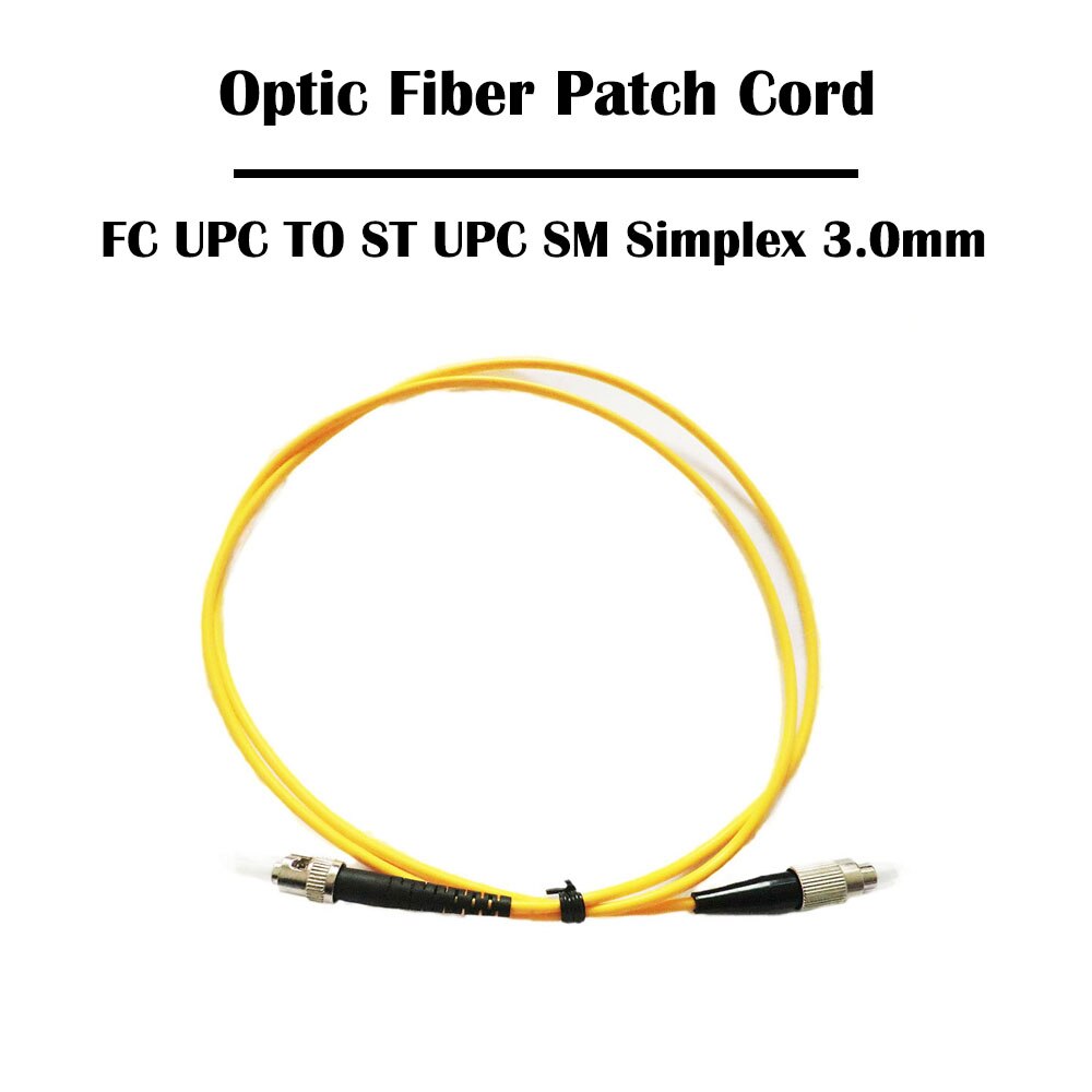 50 Pieces 1 Meter FC TO ST Fiber Patch Cord UPC/APC Single Mode SM Multi Mode MM Simplex 3.0mm Networking Ethernet