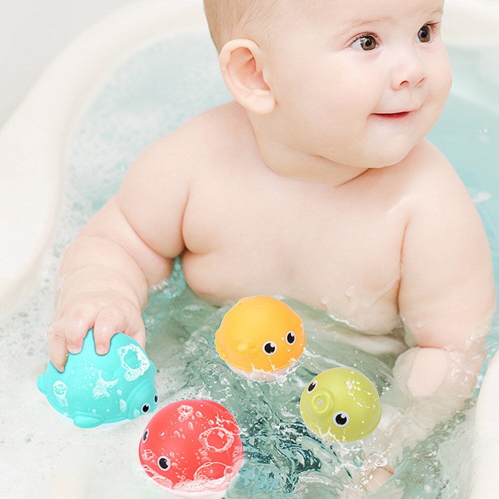 4Pcs Bath Toys Portable Stackable Educational Adorable Stacking Cups Bath Stacking Toys Bathtub Toys for Baby Toddler