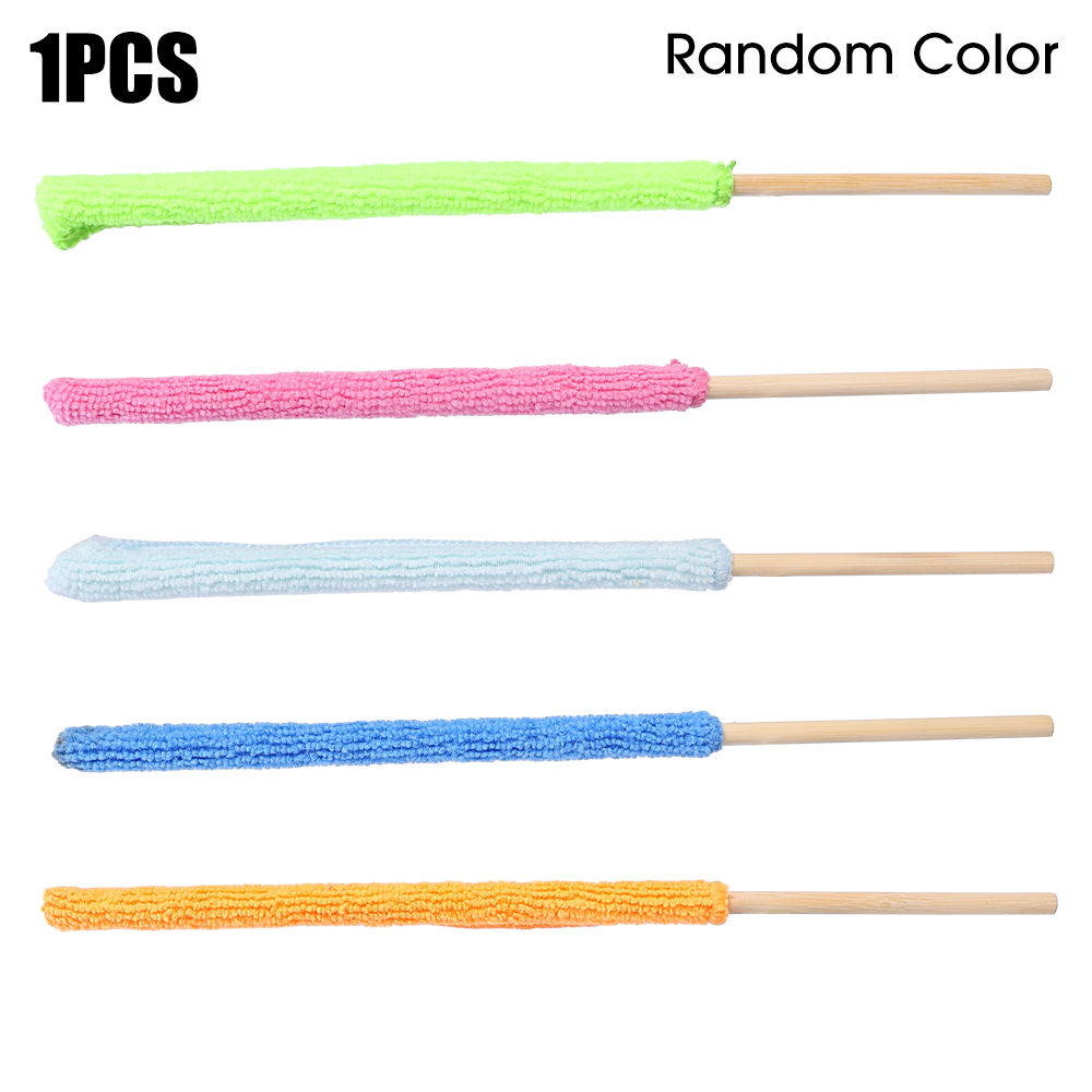 Car Detail Cleaning Brush Long Handle Air Conditioner Blinds Narrow Dust Remover Tools Cleaning Brush Microfiber Cloth Brushes: Red