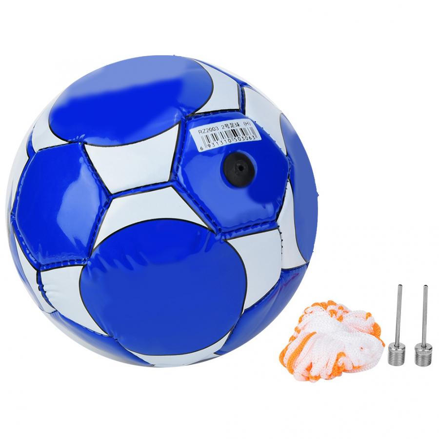 Størrelse 2 fotball innendørs utendørs sport låve låve slitesterk pu fotball fotball treningsball størrelse 2 med nettnål offisiell størrelse: Blå